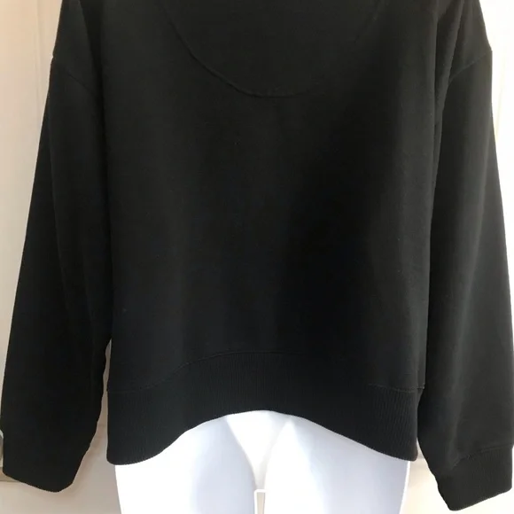 🔴 4/$15 A New Day Black mock neck 1/2 zip pullover sweatshirt size L in EUC - Picture 11 of 14